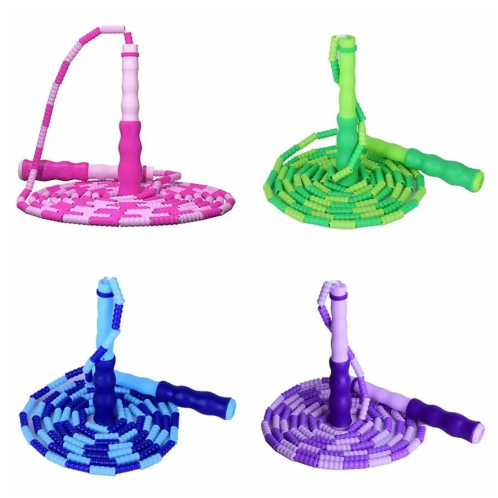 Anti-Skid Segmented Fitness Jump Rope Adjustable Environment Protection Soft Bead Skipping Rope Anti Slip Professional