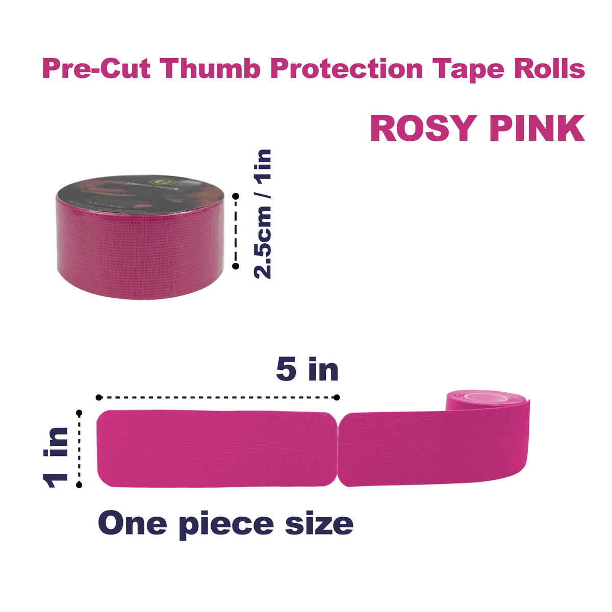 Crazy Fox Pre-cut Thumb Protection Tape Rolls Sport Athletic Pure Cotton Wave Shaped Adhesive for Hook Grips Gym Cross Training