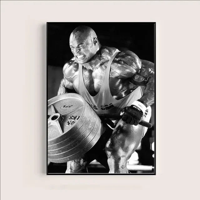 Ronnie Coleman Fitness Gym Sport Star Muscle Man Oil Canvas Painting Poster Prints Wall Art Pictures for Living Room Home Decor