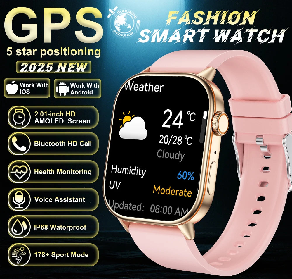 New For Android iOS Outdoor GPS SmartWatch Men 2.01