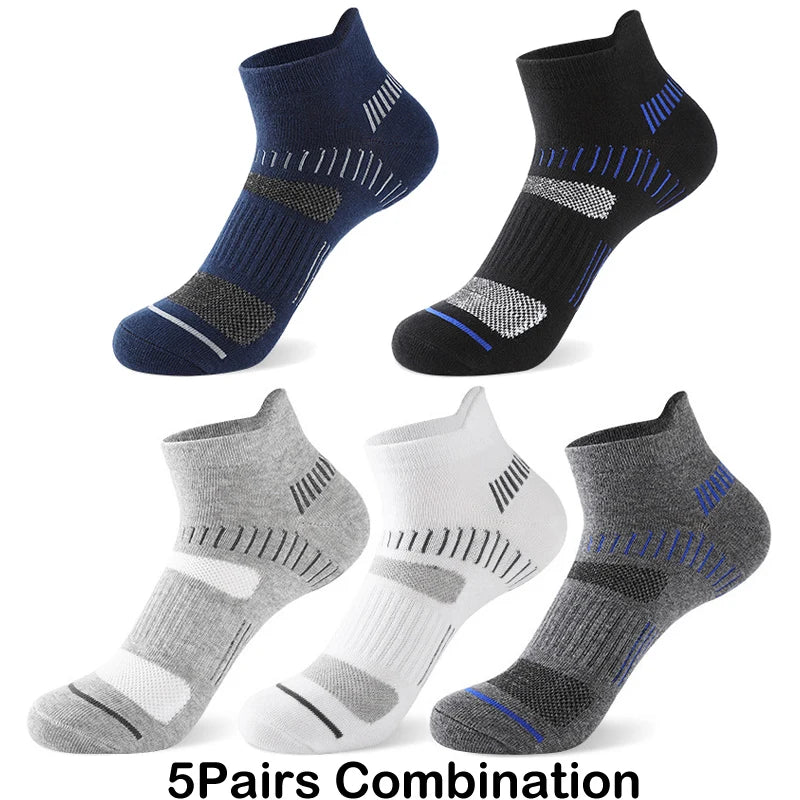 5/10/30 Pairs Men's Cotton Sports Socks Set Mesh Breathable for Running Basketball Cycling Short Male Socks