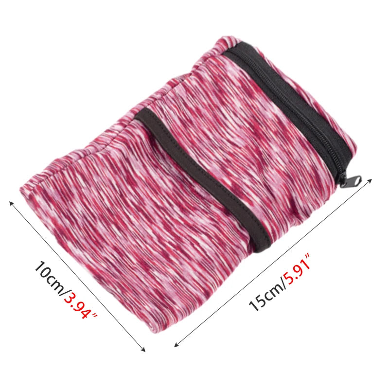 Zipper Running Bags Lightweight Wrist Wallet Pouch for Phone Key Card Sweatband Gym Fitness Sports Cycling Wristband Arm Bag