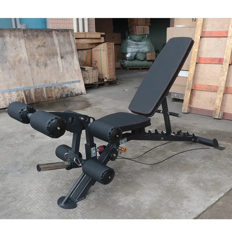 Commercial Exercise Trainer Gym Weight Bench Leg Curl Weight Bench Multifunction Adjustable Workout Black CE Unisex Nordic Bench