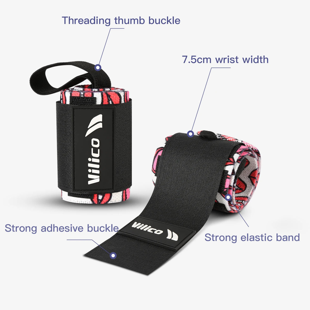 Weight Lifting Wristband Elastic Breathable Wrist Wraps Bandage Gym Fitness Weightlifting Powerlifting Wrist Brace Support Strap