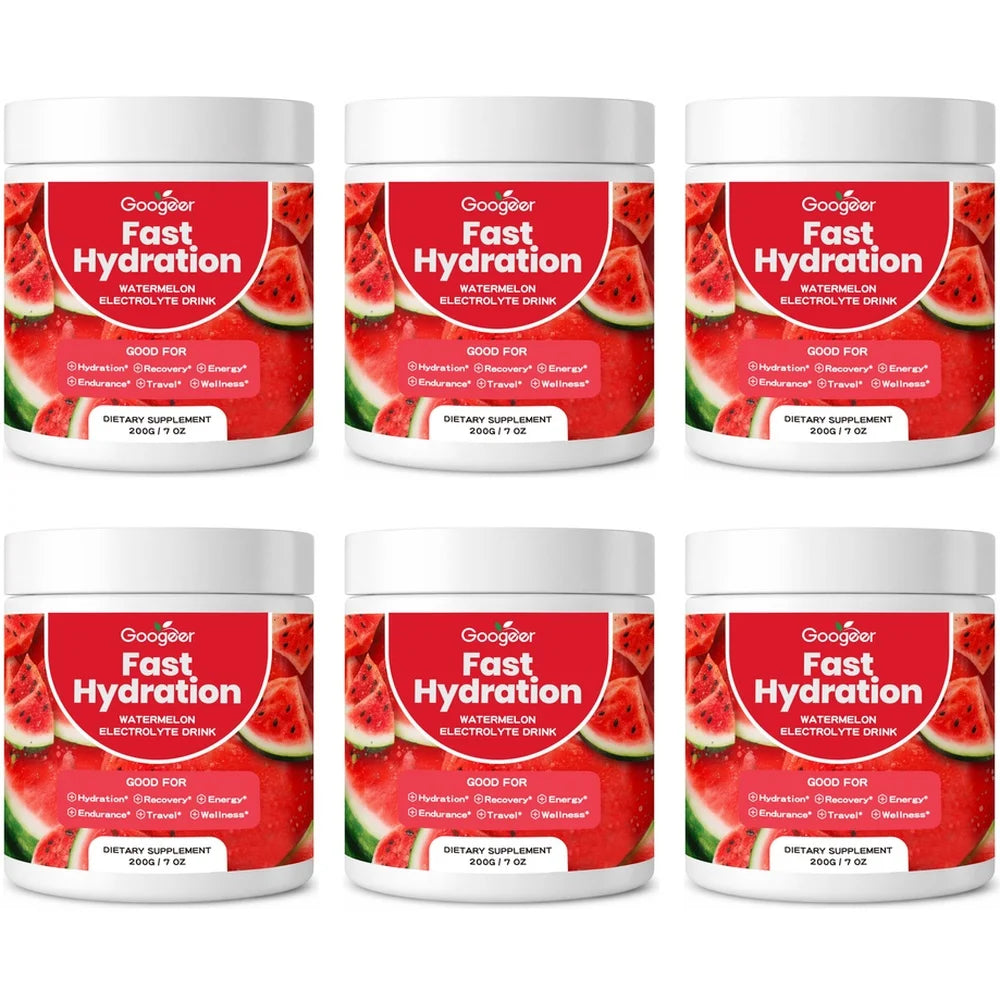 Googeer Watermelon Electrolyte Drink Powder for Post-Workout Recovery, Hydration Support, Daily Energy Levels and Endurance 200g