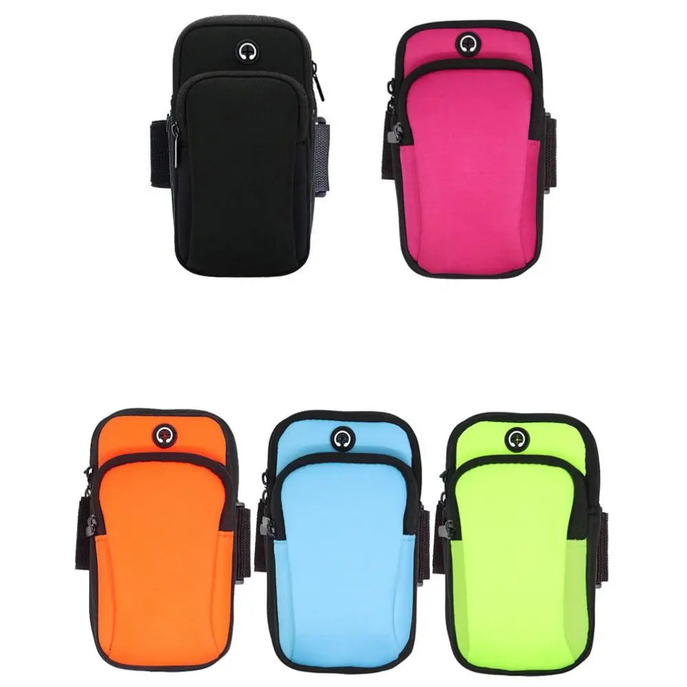 Portable Waterproof For Phone Money Keys Running Accessories Sports Armband Phone Case With Headset Hole Arm Bags