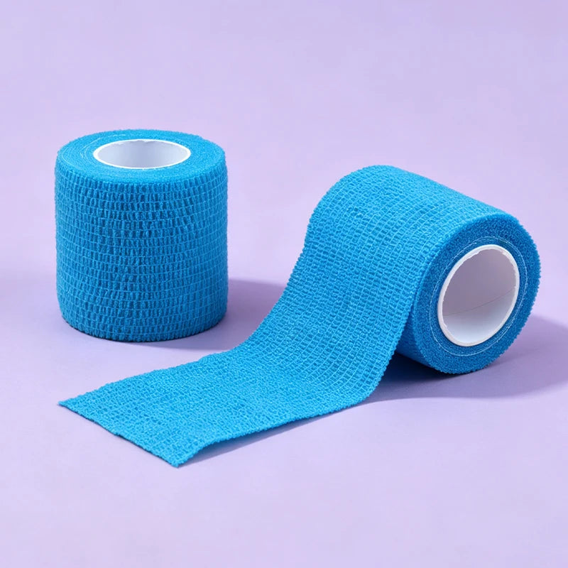 5 Rolls Athletic Wrap Tape Self Adhesive Elastic Bandage Elastoplast Sports Protector Knee Finger Shoulder Tattoo Accessories