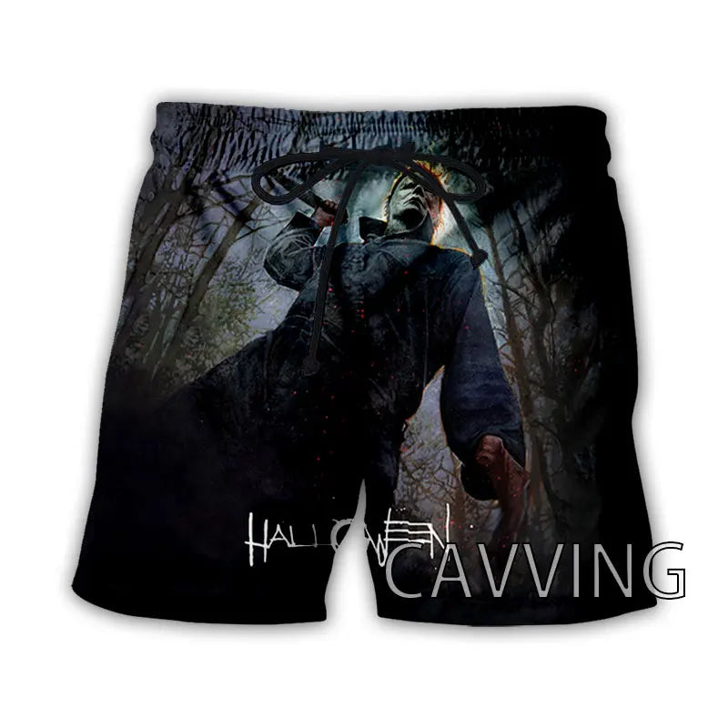 New Fashion Women/Men's 3D Print Halloween Michael Myers Summer Beach Shorts Streetwear Men Quick Dry Vacation Casual Shorts