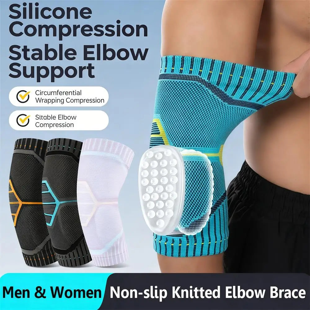 1/2Pcs Elbow Brace Support, Elbow Compression Sleeve with Gel Pad for Golfer's Tennis Elbow, Tendonitis Treatment Pain Relief