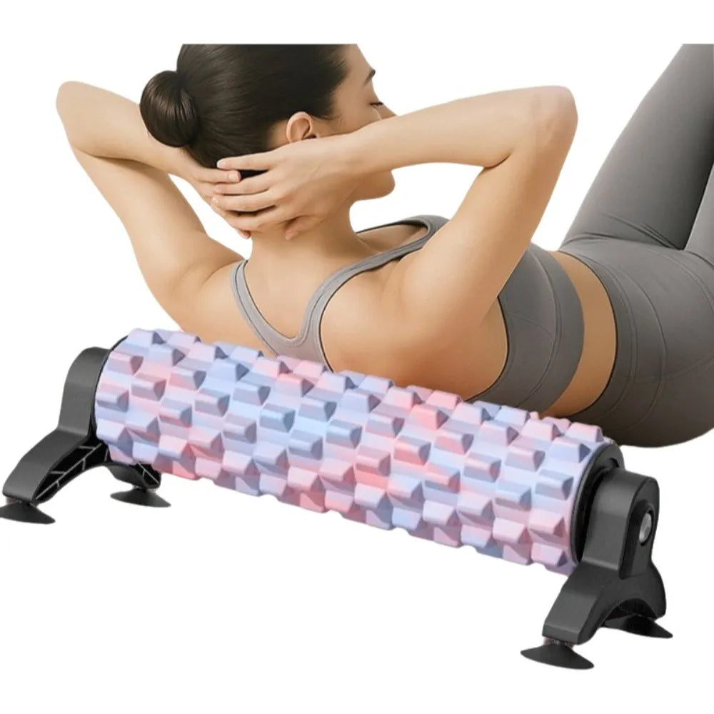 Non-Slip Suction Cup Foam Roller Stable with Stand EVA Yoga Column Multifunctional Easy To Use Deep Back Stretching Roller