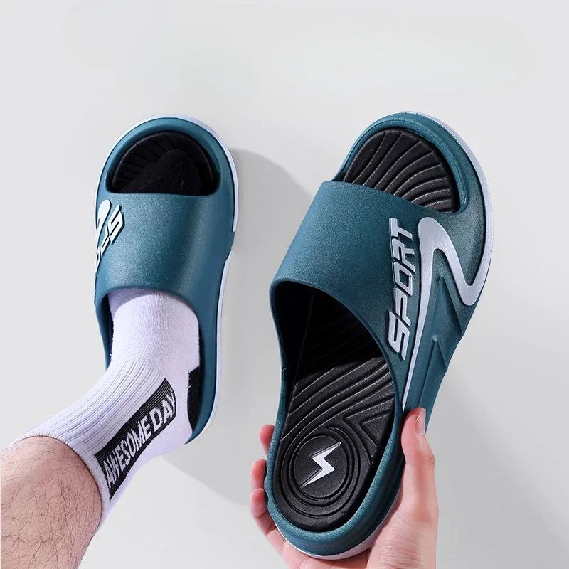 Male Slipper Indoor Slip-resistant House Slides Flat Walk Around Home Men's Shoe Trend 2025 Eva Cheap Shoes Liquidation Adult