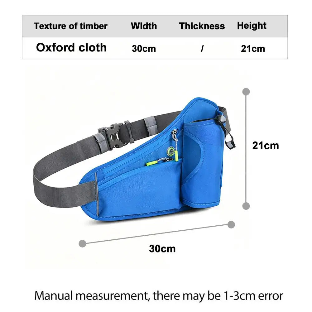 Fanny Pack with Water Bottle Holder Crossbody Bag with Extension Strap Running Belt Hydration Waist Pack for Walking Running