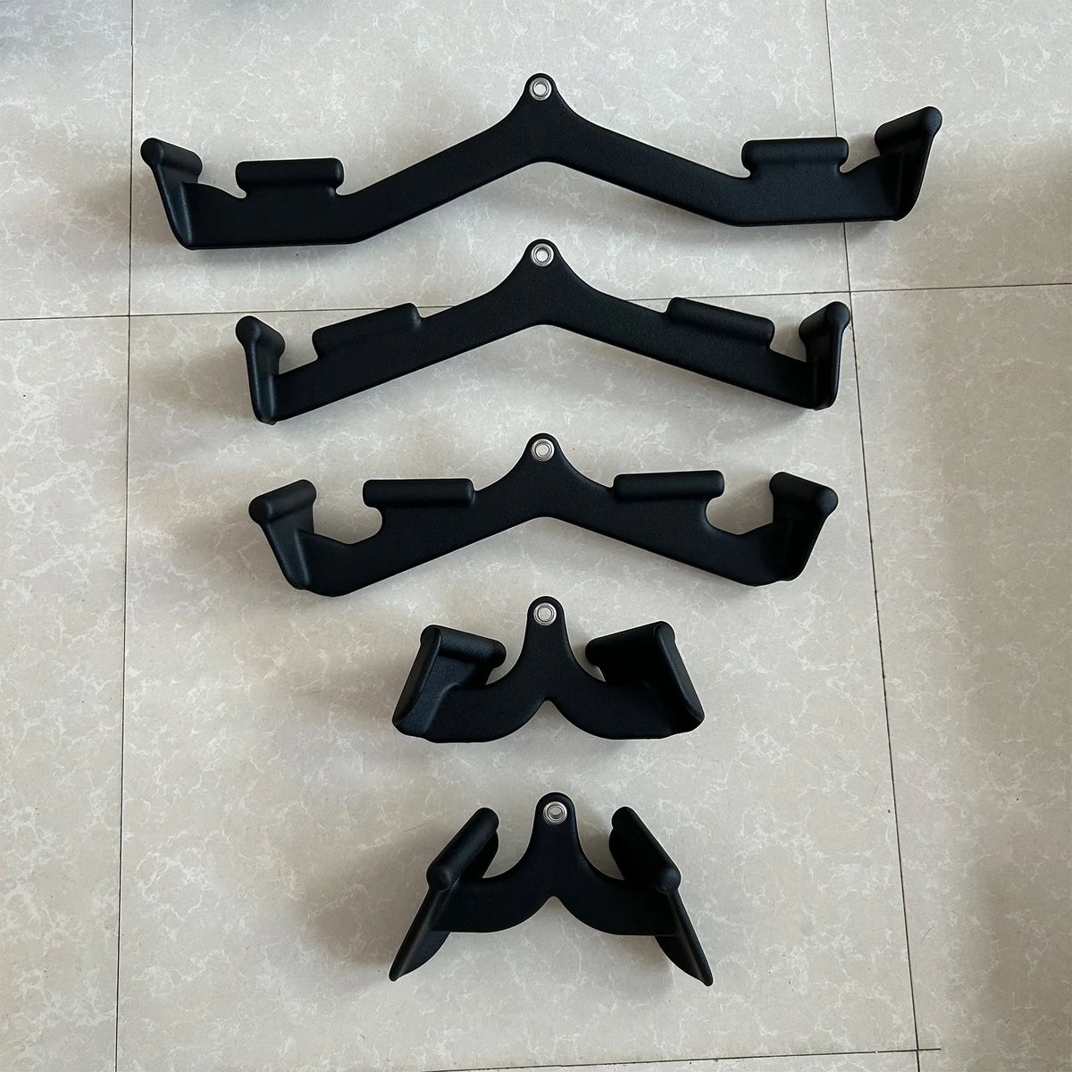 LAT Pull Down Handle Fitness Accessories Rowing T-bar V-Bar Pulley Cable Machine Attachments For Back Bicep Tricep 5Pcs