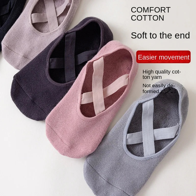 1Pair Professional Yoga Socks Women Cotton Silicone Non-slip Pilates Grip Towel No-Show Barre Sock EUR 34-39