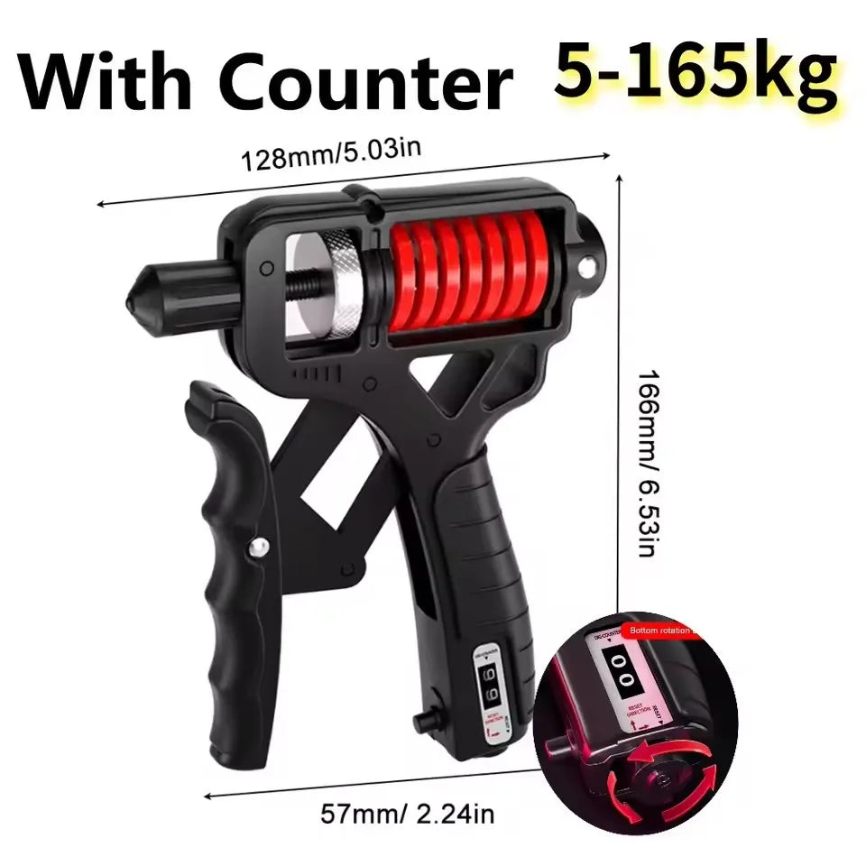5-165Kg Adjustable Heavy Hand Grip Exercise Strengthener Gripper Finger Expander Arm Wrist Forearm Trainers Fitness Steel Spring