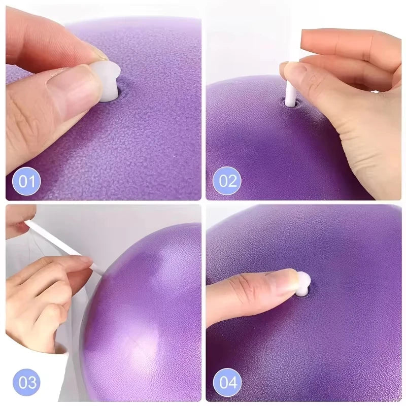 Mini 25cm Yoga Ball Soft PVC Inflatable Pilates Ball Easy Inflation Non Slip Exercise Ball Gym Fitness