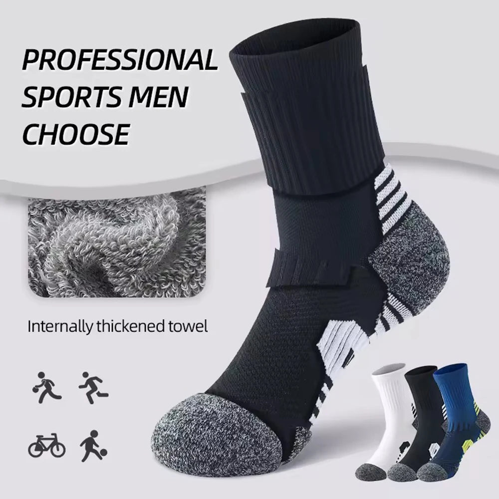3/1 Pairs Professional Sport Socks Men's marathon running Compression Long Socks Outdoor Mountain climbing Training Short Sox