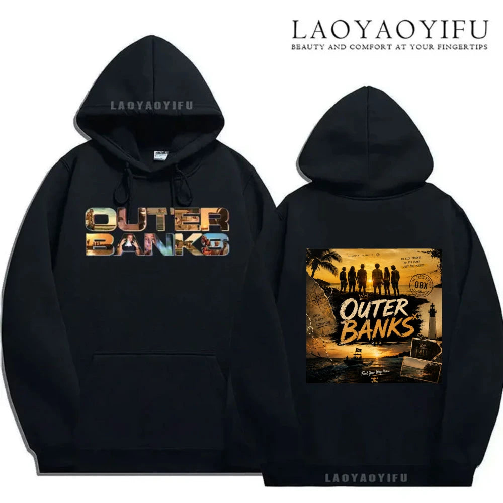 Outer Banks Paradise on Earth Unisex Hoodie Autumn and Winter Pullover Pogue Life Fit Sweatshirt Hoodies Women Hoodies Men Tops