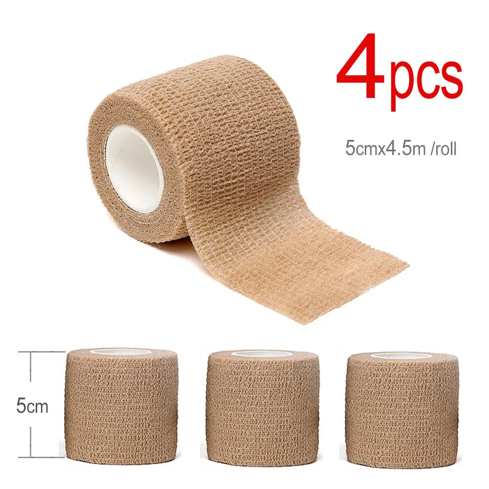 1/4/10pcs Elastic Self-Adhesive Athletic Tape Bandage 5cmx4.5m Non-Woven Universal Fit for Sports Foot Support Joint Protection
