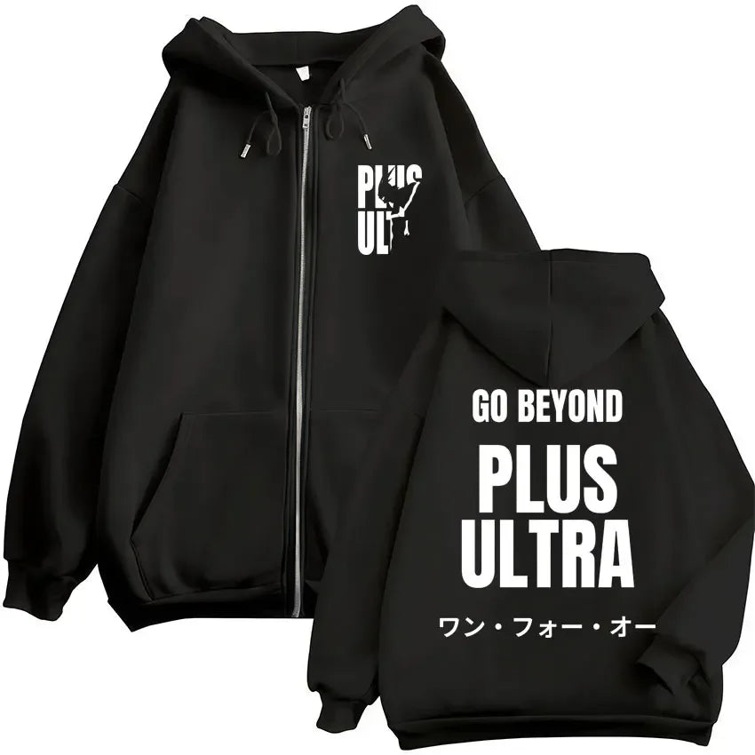 Japan Anime My Hero Academia Zip Up Hoodies Harajuku Fashion Manga Vintage Sweatshirt Men Women Fleece Oversized Tracksuit Coats