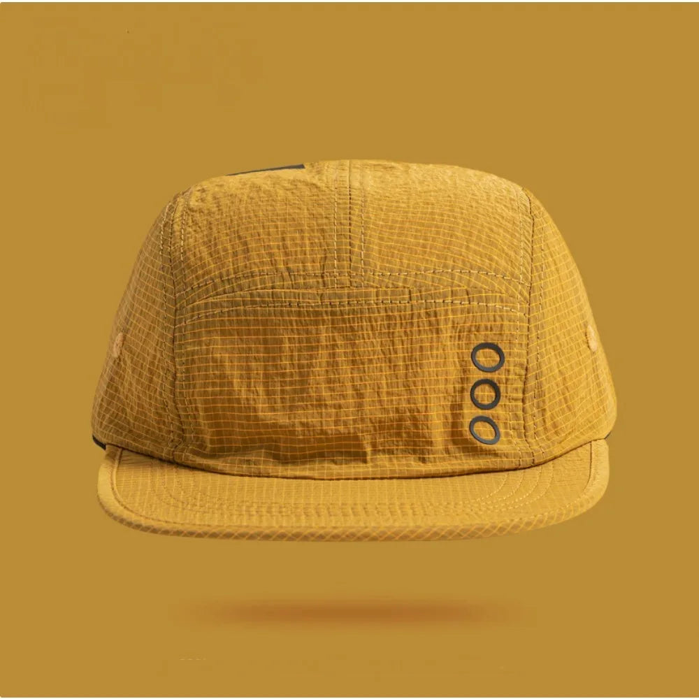 Korean 5‑Panel Letter Printed Baseball Cap, Quick‑Dry Plain Hat for Men Women Outdoor Running Casual Fashion Headwear