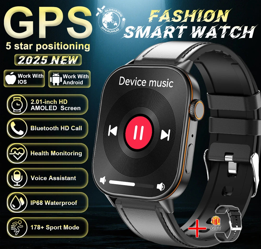 New For Android iOS Outdoor GPS SmartWatch Men 2.01