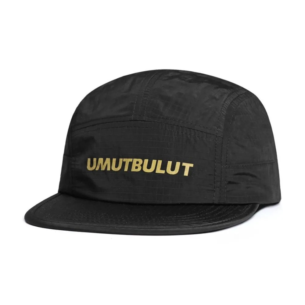 5 Panel Embroidered Letter Quick Dry Mesh Cap - Unisex Outdoor Running Cycling Hat, for Men Women Sports Fashion, Headwear