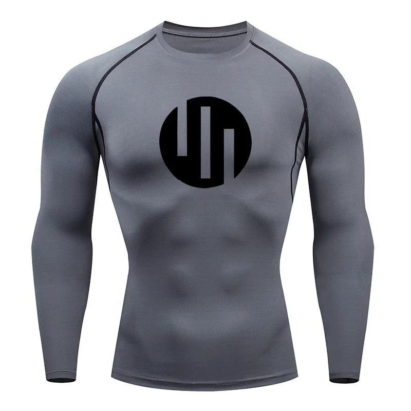 Gym Short Sleeve Running T-Shirt Men's Compression Long Sleeve Shirt Sun Protection Quick Drying Outdoor Sports Top Sportswear