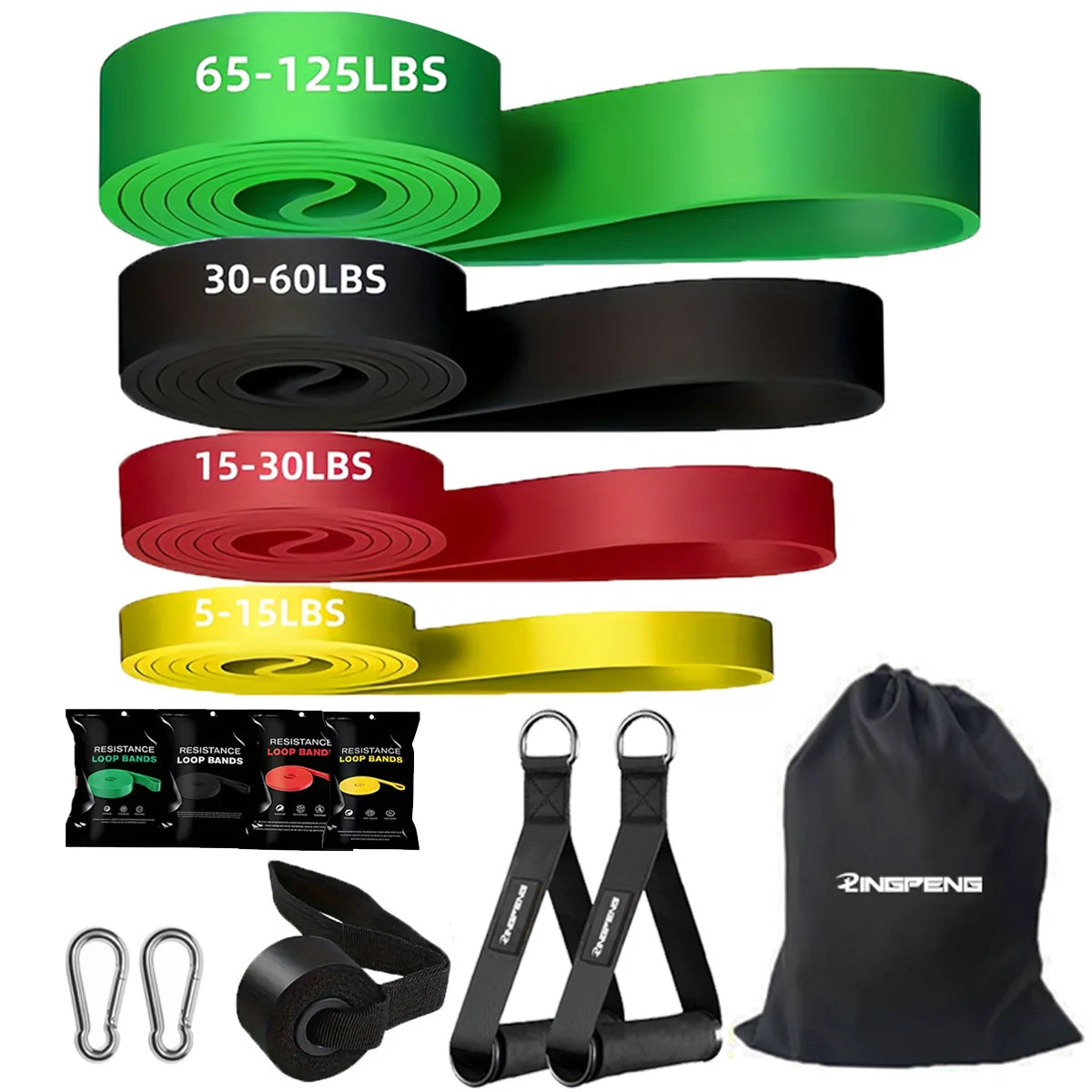 10Pcs Resistance Bands Set Pull Straps Assistive Pull-Up Bands Exercise Straps Leg Exercise Bands for Gym Fitness Home Workout