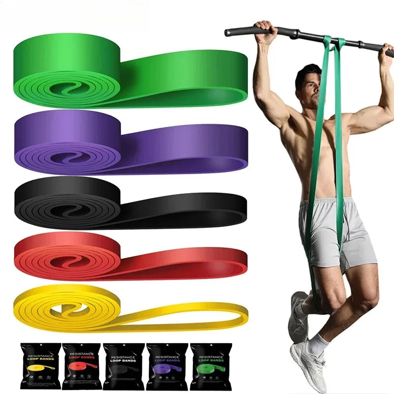 Unisex Fitness Band Pull Up Elastic Rubber Bands Resistance Loop Energy Set Home Gym Workout Expander Strengthen Trainning
