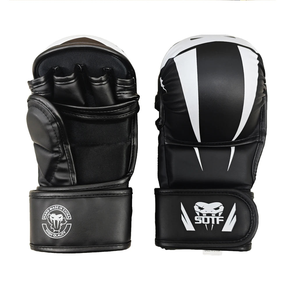 Professional MMA Boxing Gloves PU Leather MMA Fighting Martial Arts Boxing Gloves Karate Muay Thai Training Gloves Men's