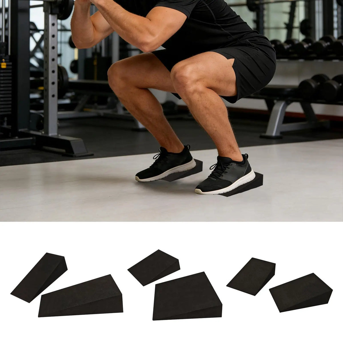 Yoga Wedge Calf Stretching Slant Board Non-Slip Squat Wedge for Balance, Home Gym Pilates Training Physical Therapy