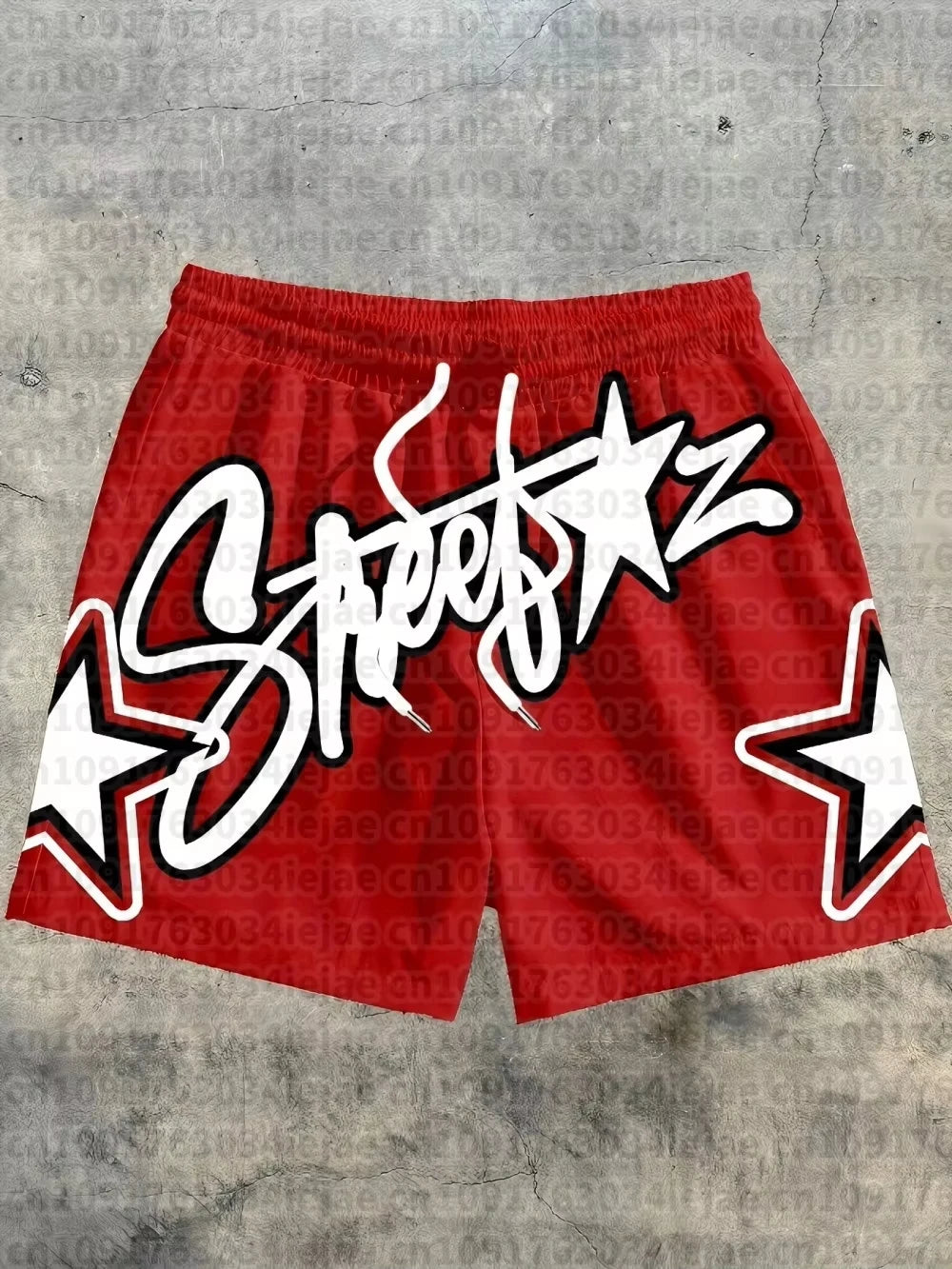 2026 Summer New Breathable Fitness 3D Letter Printed Star Pattern Casual, Fashionable, Soft and Comfortable Men's Shorts