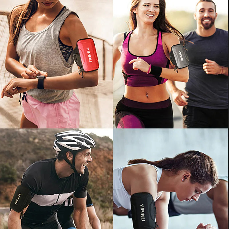 Phone Armband Waterproof Running Holder Shockproof Luminous Mobile Arm Case for Samsung Xiaomi Huawei Iphone 14 15 16 Pro Max