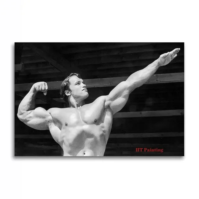 Scandinavian Classic Fashion Wall Art Arnold Schwarzenegger Bodybuilding Canvas Poster Print Home Bedroom Living Room Decoration