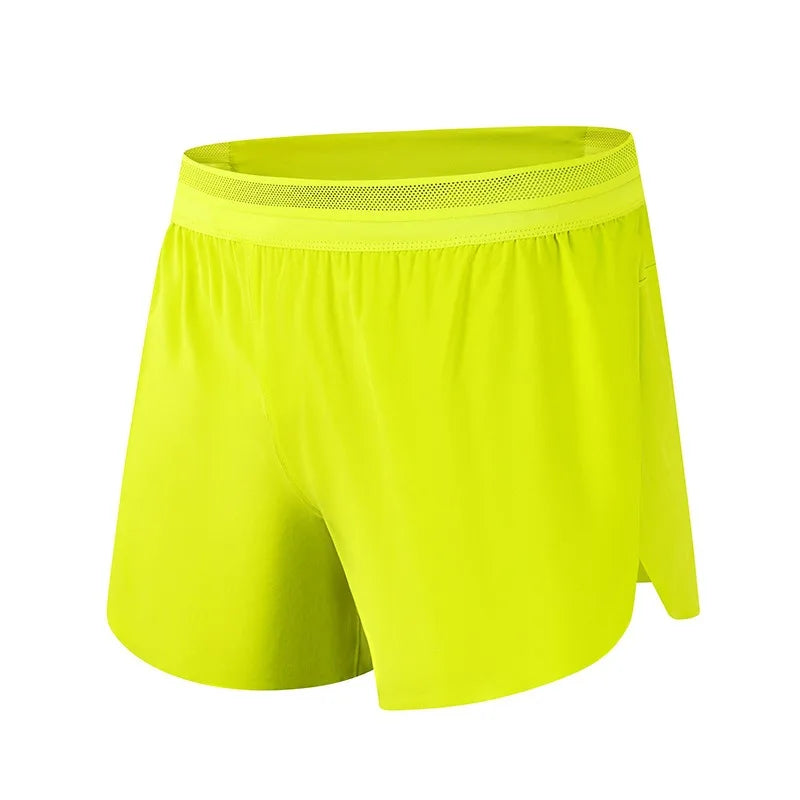 Men Marathon Racing Gym Sports Shorts Anti-escaping Lining Quick Dry Workout Training Fitness Jogging Short Arrow Pants