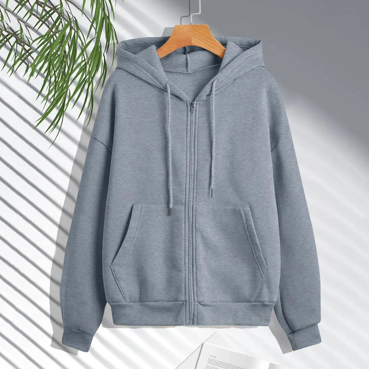 Autumn Women Sweatshirt Hoodies Spring New Fashion Casual Cardigan Drawstring Sweatshirts Korean Style Solid Zip Up Hoodies