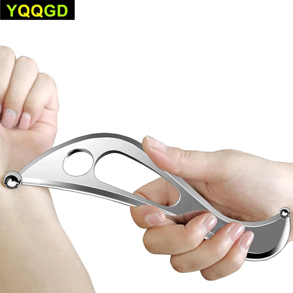 Stainless Steel Muscle Scraper Massage Tools Set, Gua Sha IASTM Tool for Deep Tissue Scraping, Myofascial Release Tool