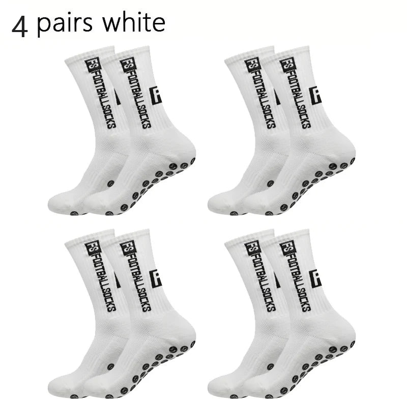 4/5/6 Pairs Football Socks Men Women Non-slip Breathable Sports Socks Thickened Towel Bottom Training Yoga Soccer Socks