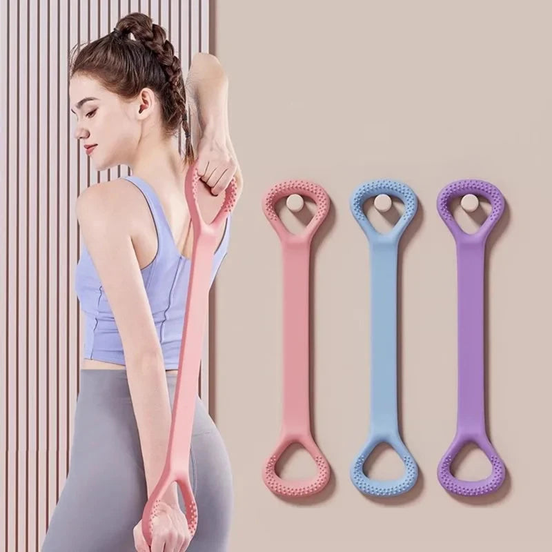 1/3Pcs 8-Shaped Resistance Band,Yoga Stretch Fitness Band For Back & Arm Training,Fitness Pull Rope Pilates Training Gym Tools