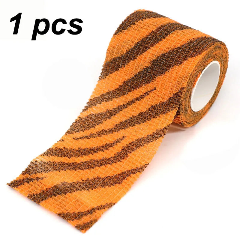 1/2/6 pcs Animal Printed Self Adhesive Tattoo Elastic Bandage 4.5m Sports Wrap Tape for Finger Joint Knee First Aid Kit Pet Tape