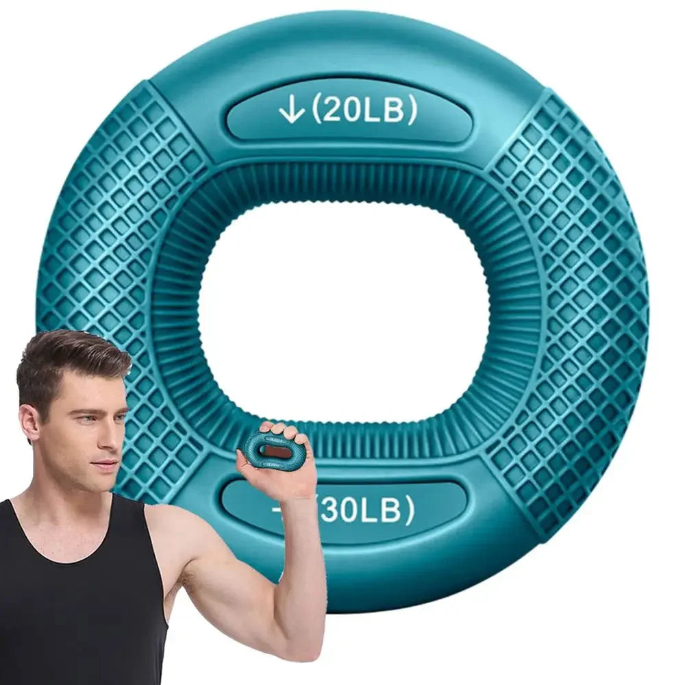 Silicone Finger Grip Strengthener Hand Wrist Exercise Ring For Carpal Tunnel Relief Portable Gym Office Rehabilitation Tool