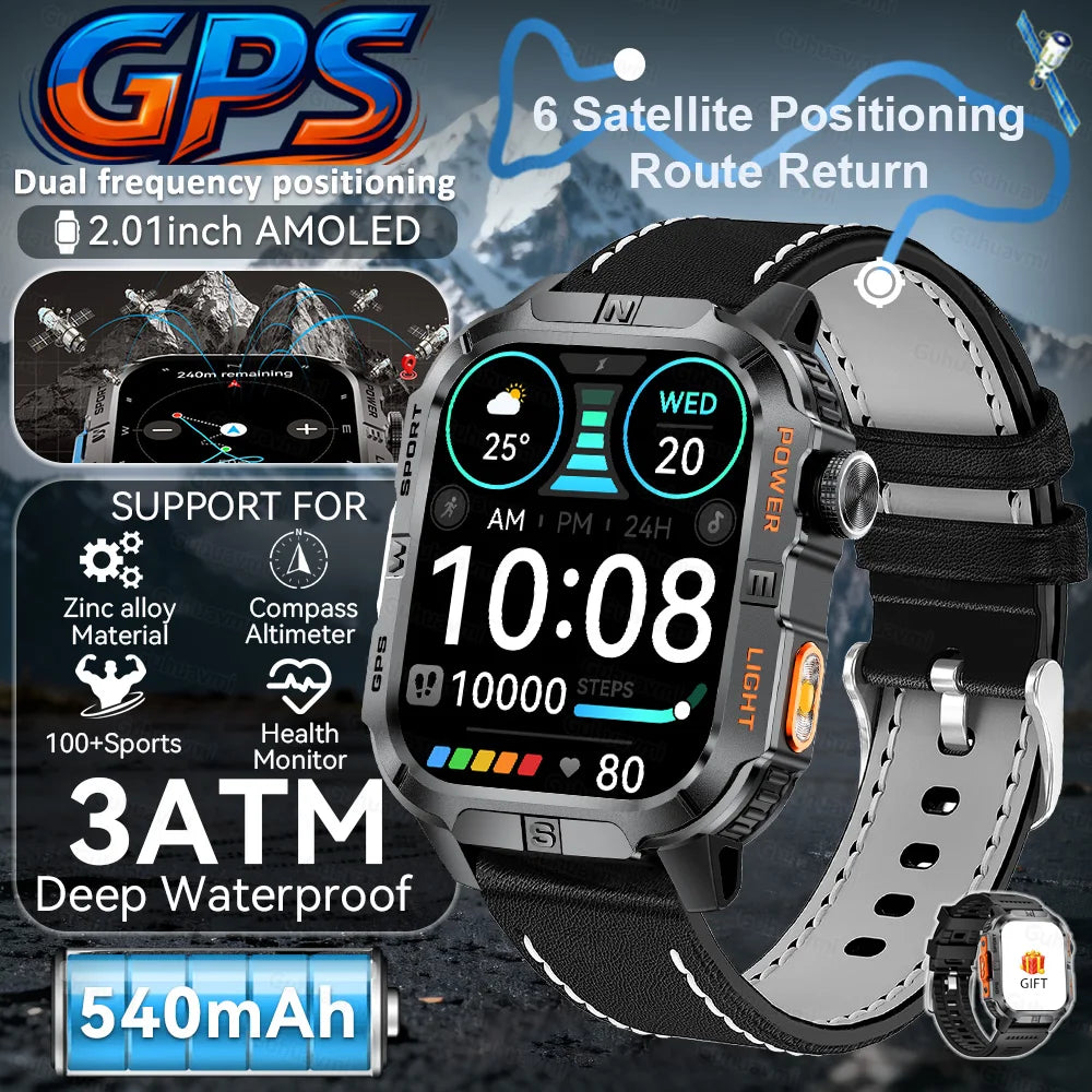 New Military Grade Smart Watch Men 2.01