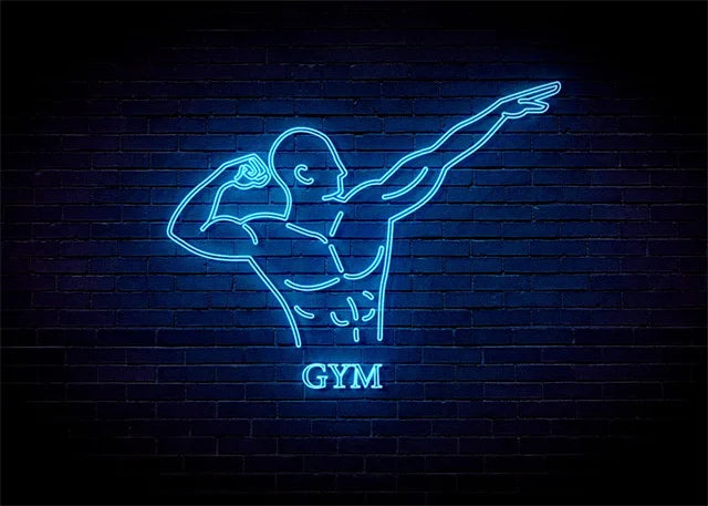 Modern Fitness Body Motivation Neon Design Canvas Posters GYM Body Pop Wall Art Simply Fitness Power Print Art GYM Decor Mural