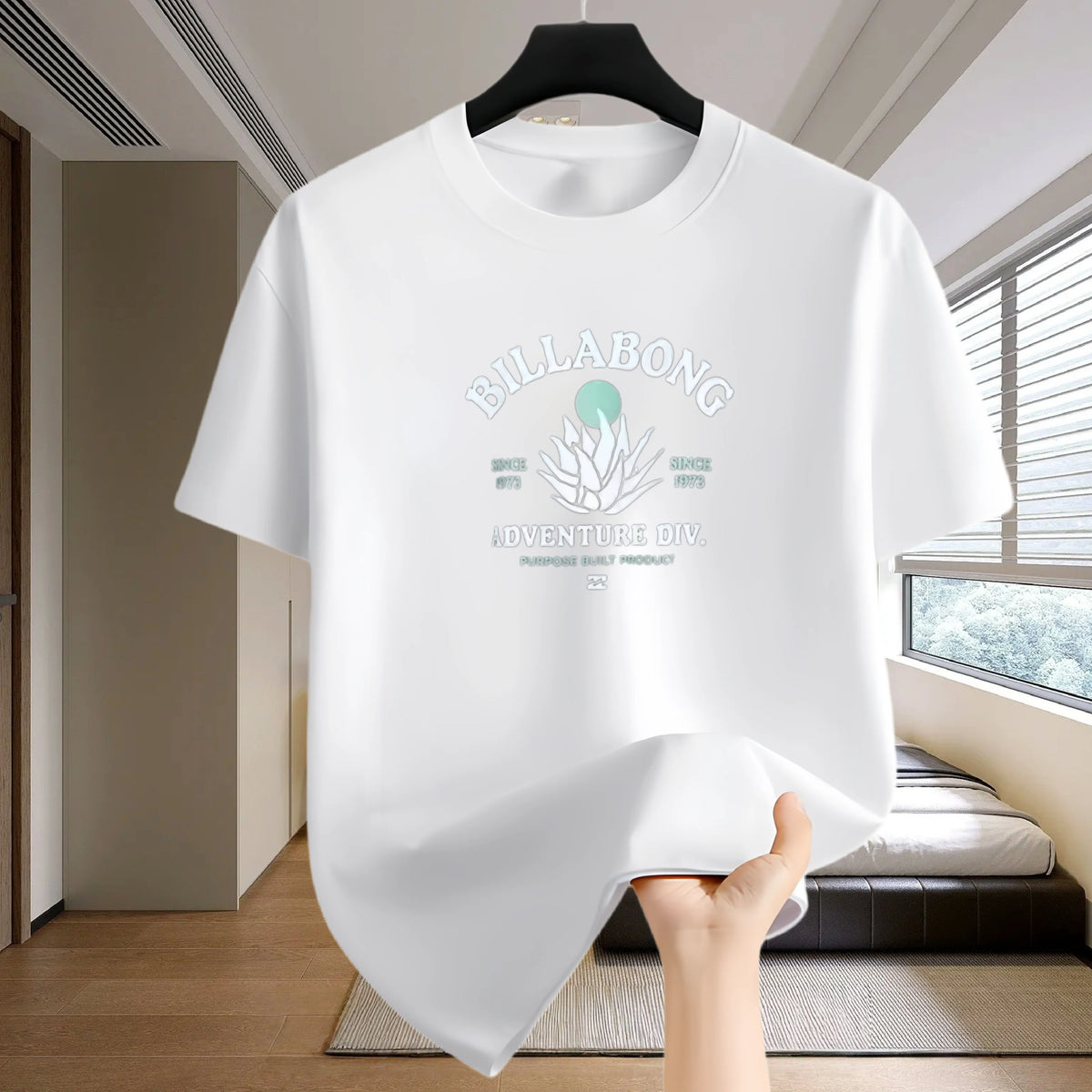 New Men‘s Running T-shirt Spring / Summer Thin Top Trend curve printing Quick Dry Short Sleeve Breathable Fitness Sports T-shirt