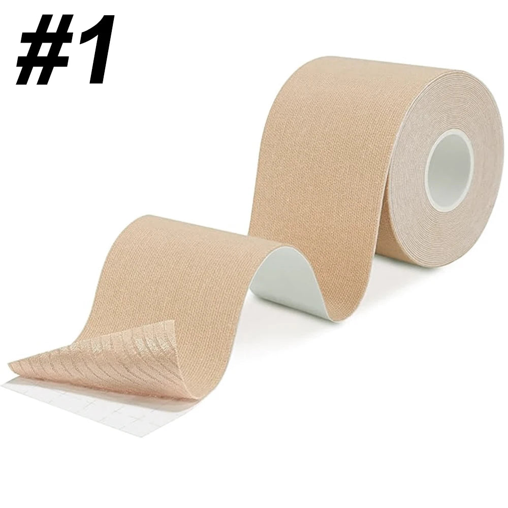 1 Roll Kinesiology Tape 5cm X 5m, Elastic Premium Athletic Tape, Uncut Tape Hypoallergenic and Waterproof for Muscle Pain Relief