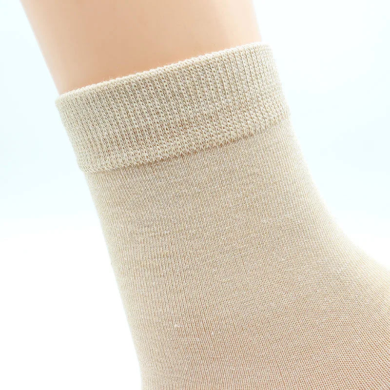 10 Pair Women's Bamboo Fiber Socks Harajuku Retro Solid Color Casual Ladies Set Black Socks Korean Style White Socks