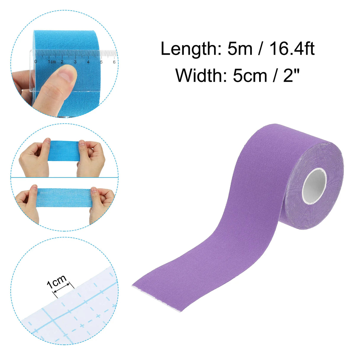 Aerial Hoop Tape Athletic Tape Adhesive Non-Slip Grip Tape Yoga Rig Sport Tape for Wrapping Exercises Gymnastics 16.4ft Colorful