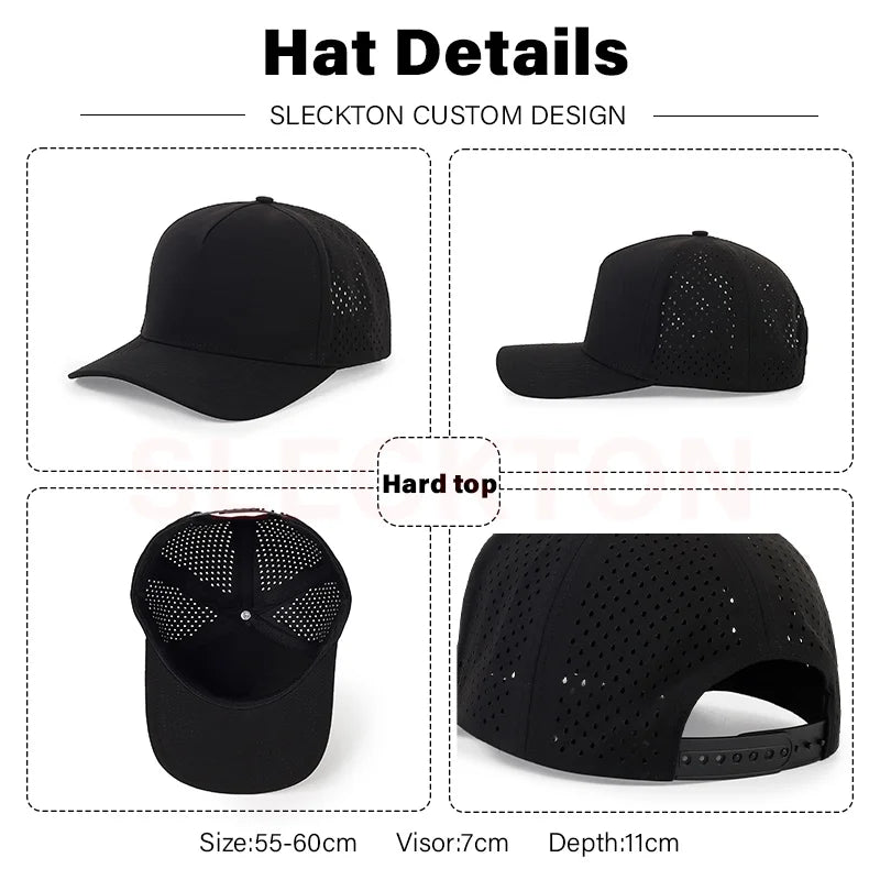 SLECKTON Custom Logo Embroidery Print Baseball Cap for Men and Women Customized Truck Hat Brand Design DIY Nylon Hat