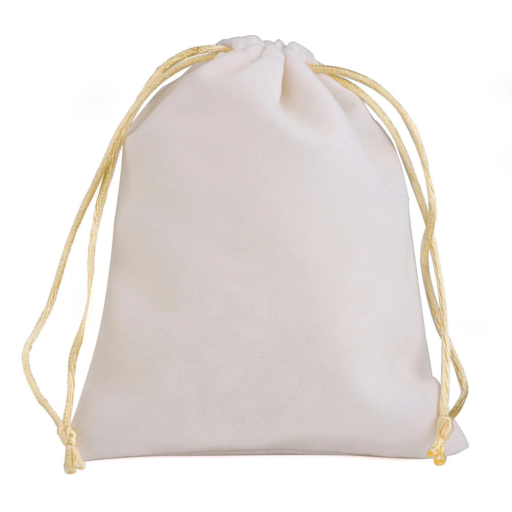 25pcs/lot Small Velvet Jewelry Bag Short Plush Multi-color For Jewelry Packing Wedding Portable Drawstring Pouch Jewelry Bag